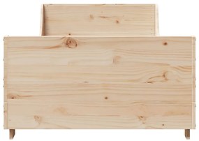 Cama sem colchão 100x200 cm madeira de pinho maciça