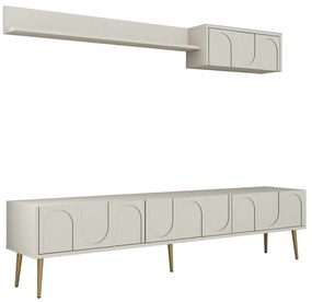 Unidade de TV Lyon – Creme e Dourado – 180 cm x 43 cm x 35 cm