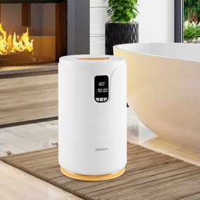 Aquecedor de toalhas de banho 20L de banho com luz LED Temporizador Cubo portátil com fecho para crianças 114 x 178 cm Branco