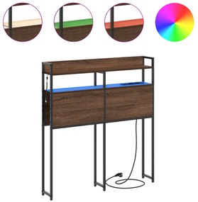 Cabeceira de armazenamento Carvalho castanho 75 cm