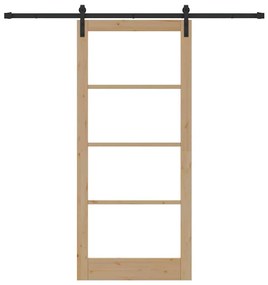 Porta Deslizante vidaXL com Conjunto de Ferragens 'ORKDAL'93x211 cm
