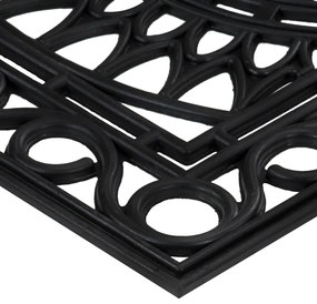 Tapete de porta retangular 45x75 cm borracha