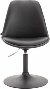 Conjunto de 4 cadeiras jantar Maverick B em couro sintético preto