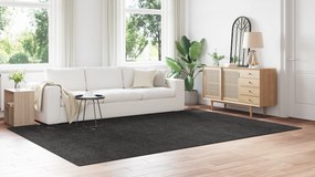 Tapete Shaggy vidaXL com Base de Látex Cinza Escuro 240x340 cm