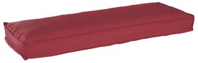 vidaXL Almofada de palete para banco Vinho Vermelho 120 x 40 x 8 cm