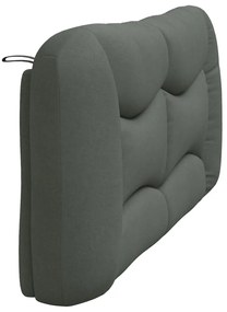 Almofadão de cabeceira 180 cm tecido cinzento-escuro
