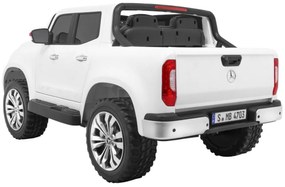 Carro elétrico para Crianças 2 Lugares Mercedes Benz X-Class 2x12V 4x4 Rodas Espuma EVA, Assento de couro Preto