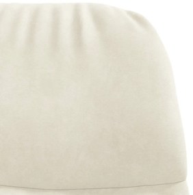 Cadeira de baloiço veludo branco nata