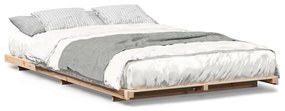 Estrutura de cama de chão Castanho 140 x 190 cm
