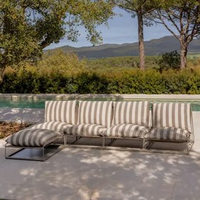 Conjunto Modular De Jardim De 4 Peças Com Puff Conversível Amaro Tapioca Bege - Castanho Moka - Sklum