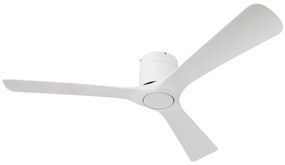 HOMCOM Ventoinha de Teto Silencioso 29W com Controlo Remoto Ø129 cm com 3 Lâminas Reversíveis 6 Velocidades e Temporizador