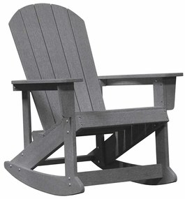 Cadeira de balanço Adirondack Cinzento-Claro 73.5x92x90 cm HDPE