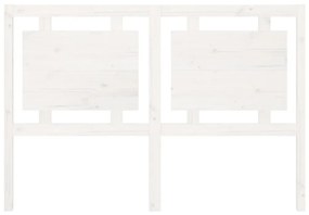Cabeceira de cama 145,5x4x100 cm madeira de pinho maciça branco