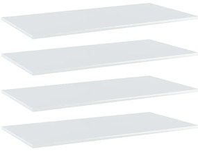 vidaXL Prateleiras estante 4pcs 100x50x1,5cm contrap. branco brilhante