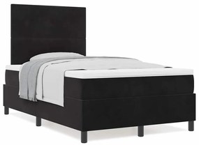 Camas Box Spring com Colchão vidaXL Preto 120x200 cm Veludo