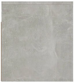 Mesa de cabeceira de parede 50x36x40 cm cinzento cimento