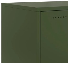 Móvel de TV 68x39x43,5 cm aço verde azeitona