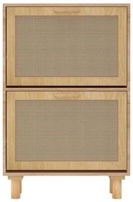 Sapateira 52x25x80cm derivados de madeira/vime natural castanho