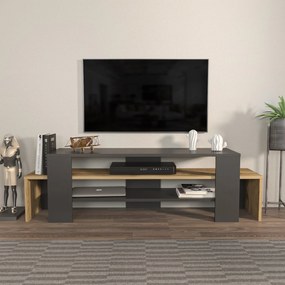 TV Stand Lenora – Carvalho Preto – 150 cm x 45 cm x 35 cm