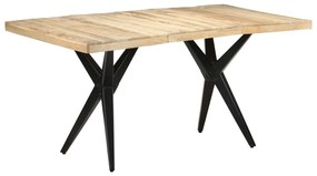vidaXL Mesa de jantar 160x80x76 cm madeira de mangueira áspera