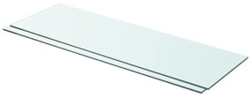 vidaXL Prateleiras 2 pcs 80x25 cm vidro transparente