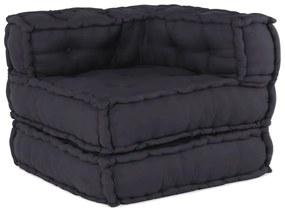 Pufe modular 70x70x54 cm tecido antracite