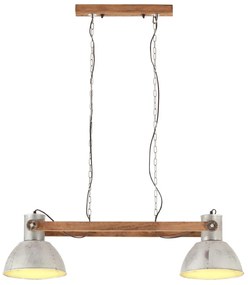 Candeeiro suspenso industrial 25 W 109 cm E27 prateado