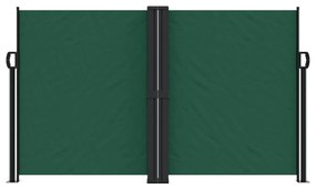 Toldo lateral retrátil 140x1000 cm verde-escuro