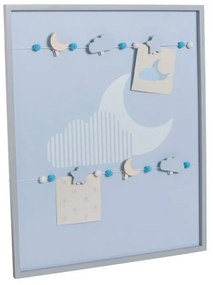 Panel Porta-fotos Azul Feris