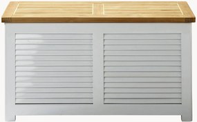 Caixa artesanal em madeira de mogno com tampa em madeira de teca Lago