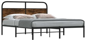 Estrutura de cama 135x190 cm derivados madeira carvalho fumado