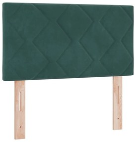 Cama Box Spring com Colchão verde escuro 80x200 cm Veludo