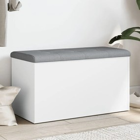 vidaXL Banco de arrumação 82x42x45 cm derivados de madeira branco