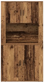 Armário Alto Madeira Antiga 80x33x150 cm Madeira de Engenharia