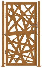 Portão de jardim 105x180 cm design de luz em aço resistente