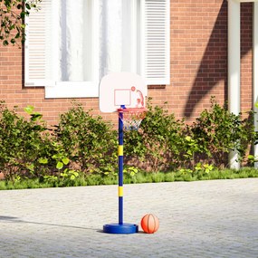 Suporte basquetebol c/ bola e bomba altura ajustável 90/121 cm