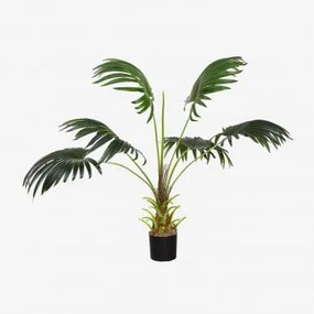 Planta Artificial Decorativa Palmeira Fan ↑100 cm - Sklum