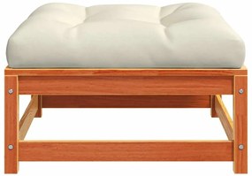 Apoios pés jardim c/ almofadões 2 pcs pinho maciço castanho-mel