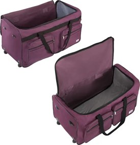 Saco de viagem com rodas 85L 70 x 36 x 34 cm Violeta