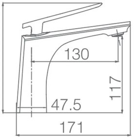 Torneira lavatório cromado Escocia