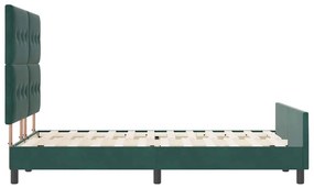 Cama vidaXL Verde Escuro 140x200 cm Veludo