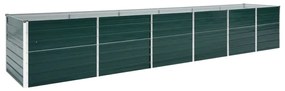 vidaXL Canteiro elevado de jardim 480x80x77 cm aço galvanizado verde