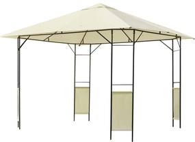 Pérgola de Jardim 3x3x2,6m Pérgola de Exterior com Estrutura de Aço e