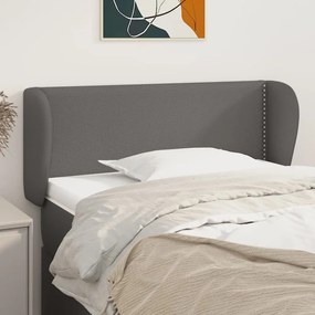 Cabeceira de cama c/ abas couro artificial 103x23x78/88cm cinza