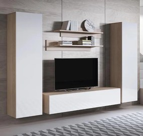 Conjunto de Móveis de Sala Mosteirô – 2,6 m – Modular em Sonoma e Bran