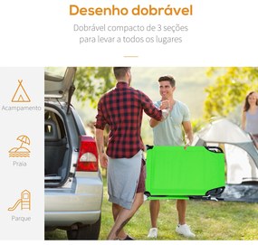 Outsunny Espreguiçadeira Dobrável com Encosto Ajustável em 4 Posições