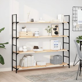 vidaXL Prateleira flutuante 4pcs 120x30x2cm acácia maciça não tratada