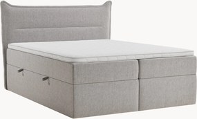 Cama divã em chenille artesanal com arrumação Rialta, H3