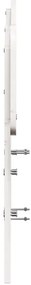 Cabeceira 120 cm madeira de pinho maciça branco