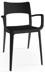 Cadeira Vanity Preto, com braços - Pack 40 unidades